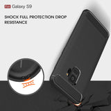Husa pentru Samsung Galaxy S9, Techsuit Carbon Silicone, negru