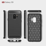 Husa pentru Samsung Galaxy S9, Techsuit Carbon Silicone, negru