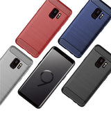 Husa pentru Samsung Galaxy S9, Techsuit Carbon Silicone, negru