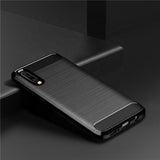 Husa pentru Samsung Galaxy A50, Techsuit Carbon Silicone, negru