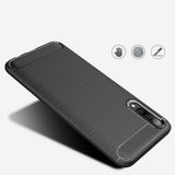 Husa pentru Samsung Galaxy A50, Techsuit Carbon Silicone, negru