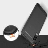 Husa pentru Samsung Galaxy A50, Techsuit Carbon Silicone, negru