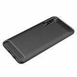 Husa pentru Samsung Galaxy A50, Techsuit Carbon Silicone, negru