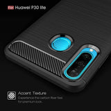 Husa pentru Huawei P30 Lite, Techsuit Carbon Silicone, albastru