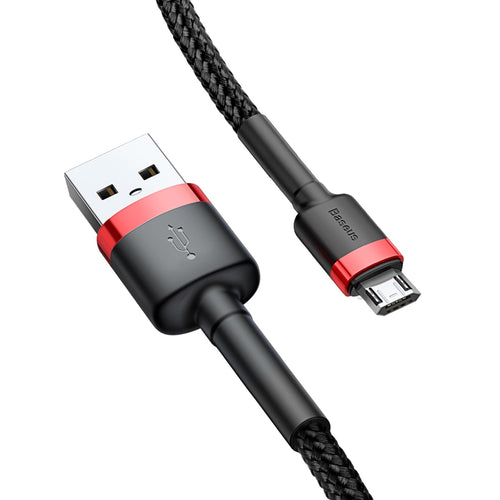 Cablu Baseus de date Cafule (Camklf-C91), USB to Micro-USB, 1.5A, 2m, negru;rosu