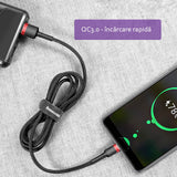 Cablu Baseus de date Cafule (Catklf-CG1), USB to Type-C, 2A, 2M, negru;gri