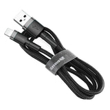 Cablu Baseus de date Cafule (Calklf-CG1), USB to Lightning, 1.5A, 2m, negru;gri