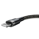 Cablu Baseus de date Cafule (Calklf-CG1), USB to Lightning, 1.5A, 2m, negru;gri