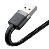 Cablu Baseus de date Cafule (Calklf-CG1), USB to Lightning, 1.5A, 2m, negru;gri