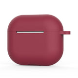 Husa casti pentru AirPods 4, Techsuit Silicone Case Smooth Ultrathin Material Bordeaux