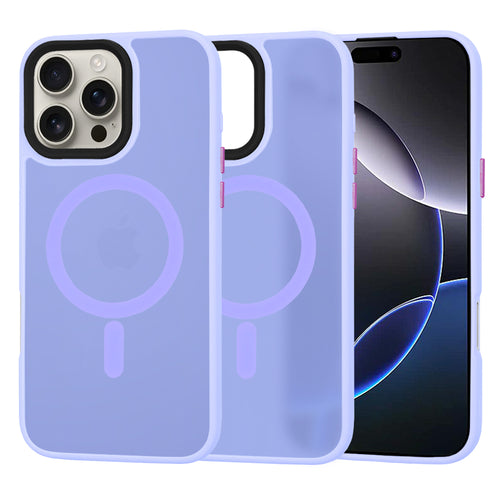 Husa pentru iPhone 16 Pro Max, Techsuit HaloFrost MagSafe Series, mov deschis