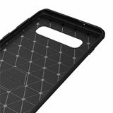 Husa pentru Samsung Galaxy S10 4G, Techsuit Carbon Silicone, negru