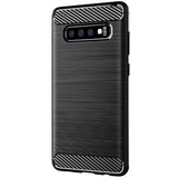 Husa pentru Samsung Galaxy S10 4G, Techsuit Carbon Silicone, negru