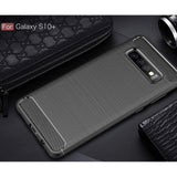 Husa pentru Samsung Galaxy S10 Plus, Techsuit Carbon Silicone, albastru