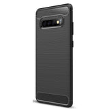 Husa pentru Samsung Galaxy S10 Plus, Techsuit Carbon Silicone, albastru