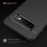 Husa pentru Samsung Galaxy S10 Plus, Techsuit Carbon Silicone, albastru