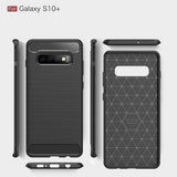 Husa pentru Samsung Galaxy S10 Plus, Techsuit Carbon Silicone, albastru