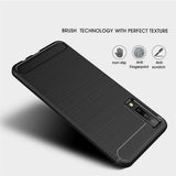 Husa pentru Samsung Galaxy A7 2018, Techsuit Carbon Silicone, negru