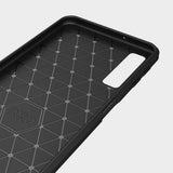 Husa pentru Samsung Galaxy A7 2018, Techsuit Carbon Silicone, negru