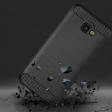 Husa pentru Samsung Galaxy J4 Plus, Techsuit Carbon Silicone, negru