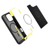 Husa pentru iPhone 16 Pro, Spigen Rugged Armor MagSafe (ACS08115), negru