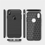 Husa pentru iPhone XS Max, Techsuit Carbon Silicone, albastru