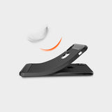 Husa pentru iPhone XS Max, Techsuit Carbon Silicone, albastru