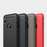 Husa pentru iPhone XS Max, Techsuit Carbon Silicone, albastru