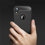 Husa pentru iPhone XR, Techsuit Carbon Silicone, albastru