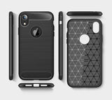 Husa pentru iPhone XR, Techsuit Carbon Silicone, albastru
