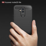 Husa pentru Huawei Mate 20 Lite, Techsuit Carbon Silicone, negru