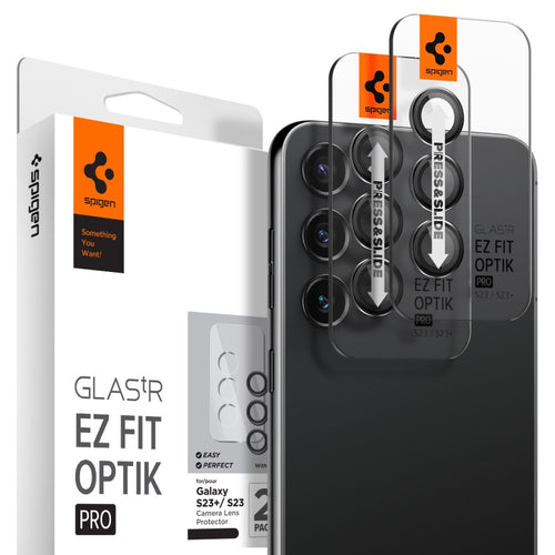 Folie camera pentru Google Pixel 11 Pro Fold, Spigen Optik.tR EZ Fit Pro, set 2 bucăți, Neagră