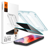 Folie de protectie pentru iPhone 15, Spigen (2 pack) Glas.tR EZ-FIT (AGL06905)