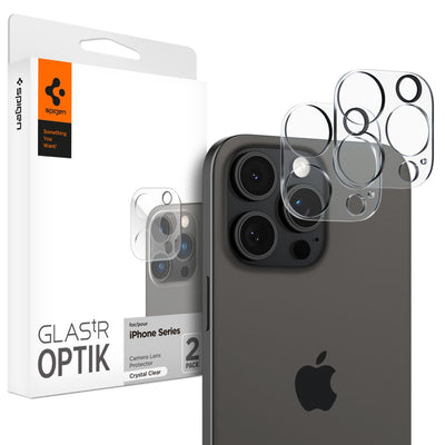 Folie de protectie pentru iPhone 14 Pro, Spigen (2 pack) Optik.tR Camera Glass (AGL05761)