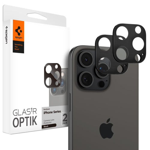 Folie de protectie pentru iPhone 14 Pro, Spigen (2 pack) Optik.tR Camera Glass (AGL05273)