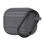 Husa casti pentru AirPods 3, Techsuit Carbon Silicone, gri
