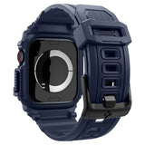 Curea pentru Apple Watch 10 46mm, Spigen Rugged Armor Pro (ACS08606), bleumarin