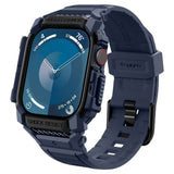 Curea pentru Apple Watch 10 46mm, Spigen Rugged Armor Pro (ACS08606), bleumarin
