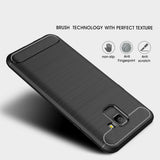 Husa pentru Samsung Galaxy J6 2018, Techsuit Carbon Silicone, negru