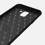 Husa pentru Samsung Galaxy J6 2018, Techsuit Carbon Silicone, negru