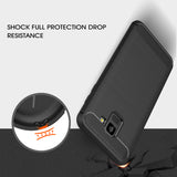 Husa pentru Samsung Galaxy J6 2018, Techsuit Carbon Silicone, negru