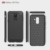 Husa pentru Samsung Galaxy A6 Plus 2018, Techsuit Carbon Silicone, negru