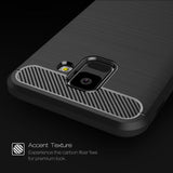 Husa pentru Samsung Galaxy A6 2018, Techsuit Carbon Silicone, negru