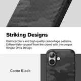 Husa pentru iPhone 16 Plus, Ringke Onyx Design, camuflaj