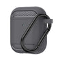 Husa casti pentru AirPods Pro 1/2, Techsuit Carbon Silicone, gri