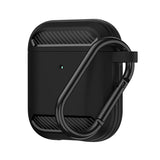 Husa casti pentru AirPods Pro 1/2, Techsuit Carbon Silicone, gri