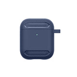 Husa casti pentru AirPods Pro 1/2, Techsuit Carbon Silicone, gri