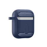 Husa casti pentru AirPods Pro 1/2, Techsuit Carbon Silicone, gri