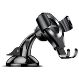 Suport auto Baseus Osculum (Suyl-XP0S), Gravity Prindere pentru Bord, Parbriz, 360A° Rotativ, Ventuza Clema, negru;argintiu
