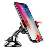 Suport auto Baseus Osculum (Suyl-XP0S), Gravity Prindere pentru Bord, Parbriz, 360A° Rotativ, Ventuza Clema, negru;argintiu